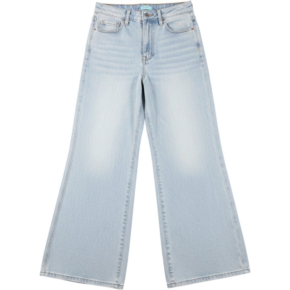 Judy Blue Retro Wide Leg Petite Jeans Light Wash Tummy Control JB881128 0/24 NEW